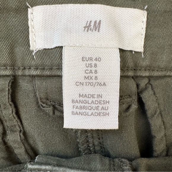 H&M | Green Cargo Pants Size 8 - Picture 6 of 8